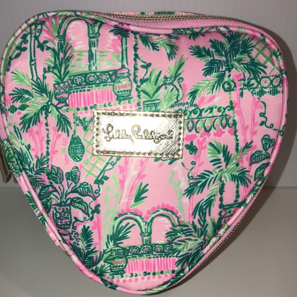 Lilly Pulitzer Vaudeville baby zippered heart case NEW